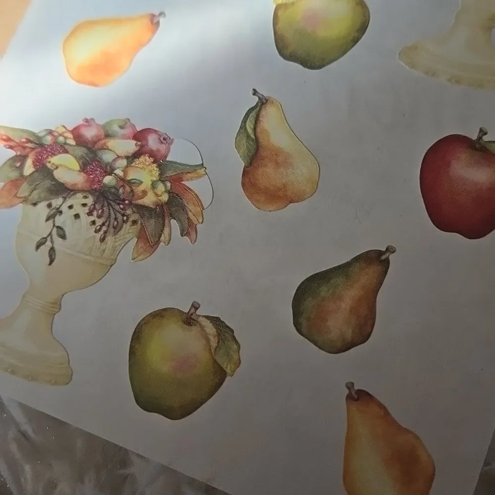 VINTAGE CREATIVE MEMORIES COUNTRY ORCHARD PHOTO MATS & STICKERS  RETIRED green